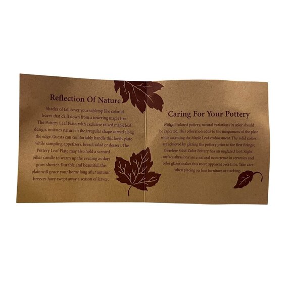 Longaberger Falling Leaves Pottery Plates Set of 4 Autumn Colors 6.75” Used - Picture 9 of 14